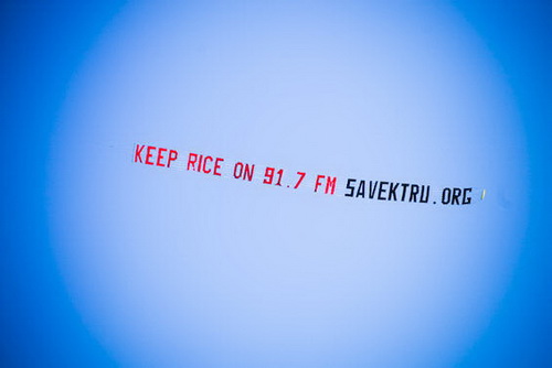 Airborne Save KTRU banner